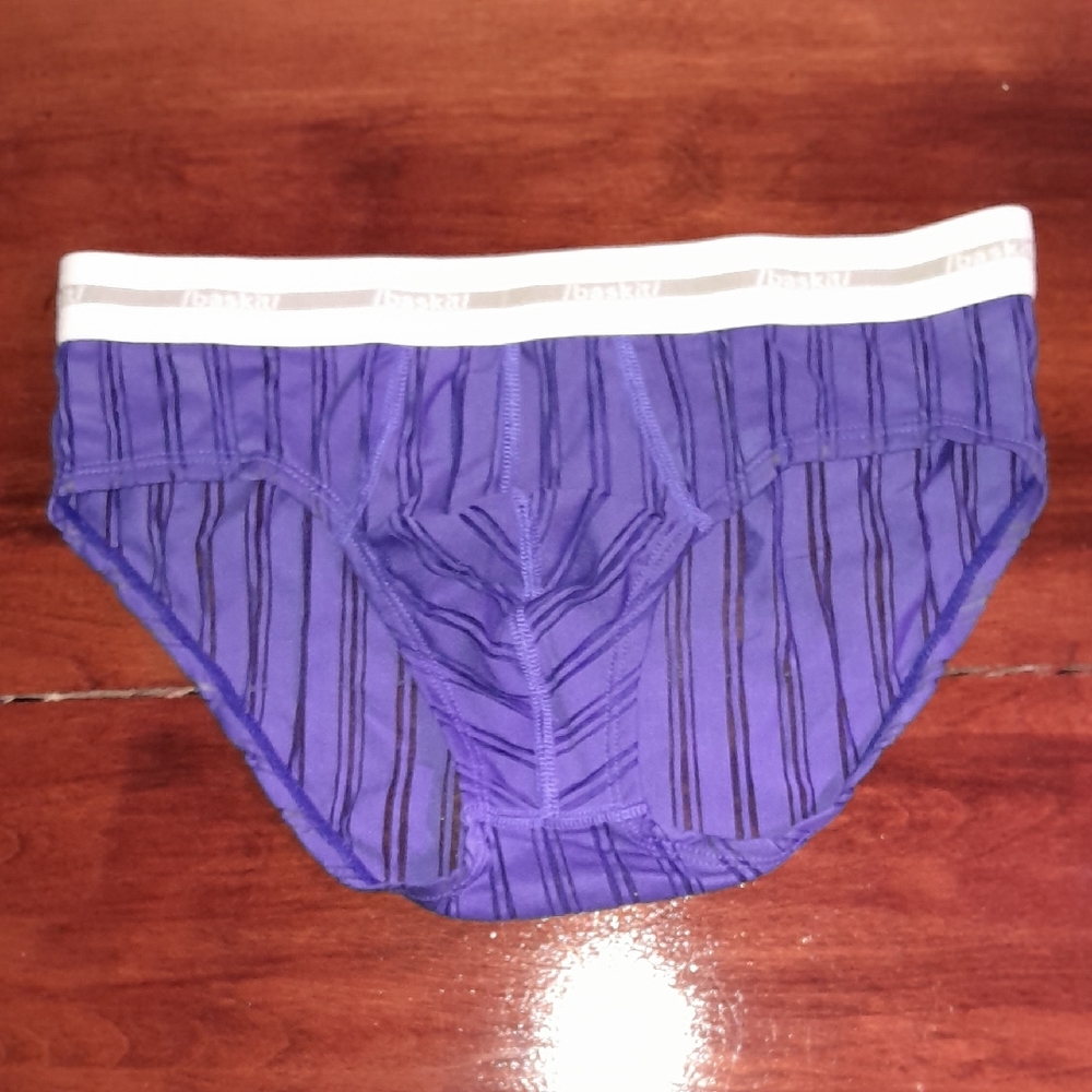 /baskit/ Men's Purple Striped Briefs
